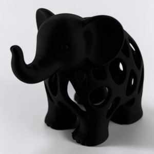 slon-voronoi-dekorace-3d-tisk 3D tištěná dekorace slona ve stylu Voronoi