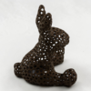 3D tištěný zajíček svícen Voronoi boční pohled