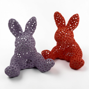Velikonoční zajíček svícen Voronoi z 3D tisku