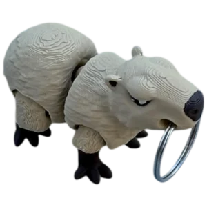 3d_tistena_klicenka_kapybara 3D tištěná flexibilní klíčenka Kapybara | Spiny3D
