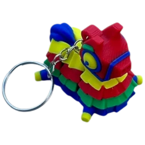 3D tištěná flexibilní klíčenka Piñata | Spiny3D