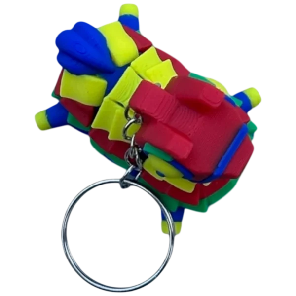 3D tištěná flexibilní klíčenka Piñata | Spiny3D