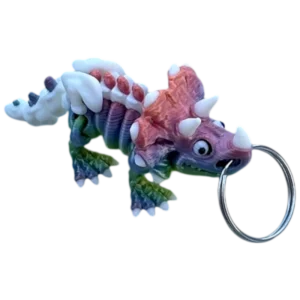 3d_tistena_klicenka_triceratops 3D tištěná flexibilní klíčenka Triceratops | Spiny3D