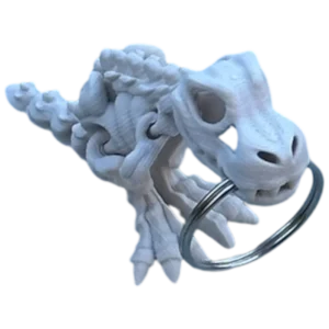 3D tištěná flexibilní klíčenka Kosterní Tyrannosaurus | Spiny3D