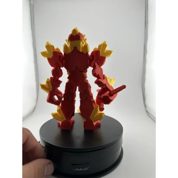 Crystal Warrior Candy Red / Gold – zadní pohled Zadní pohled na skutečný výtisk figurky Crystal Warrior Candy Red / Gold.